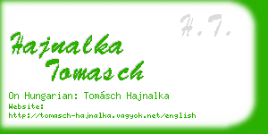 hajnalka tomasch business card